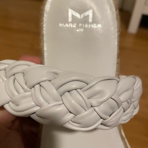 Marc Fisher White Slide Sandal - Picture 7 of 9